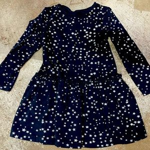 BCBGirls l Black Long Sleeve Dress Metallic Silver Stars dress 4/5 small